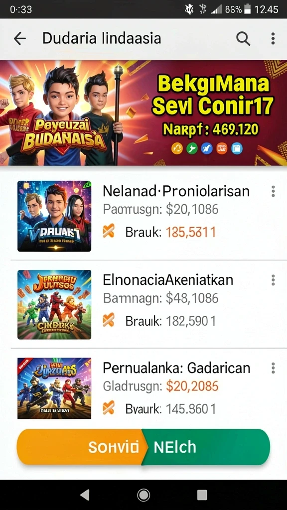 cacor78 - Tangkapan layar menampilkan antarmuka permainan yang intuitif.